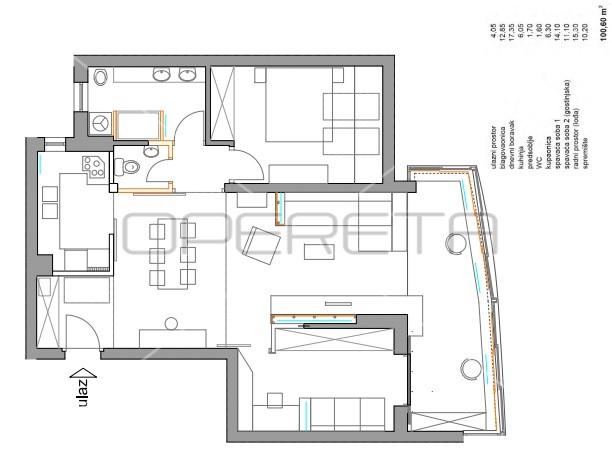 Rent, Flat, Trešnjevka, Ogrizovićeva, 3r, 100m2