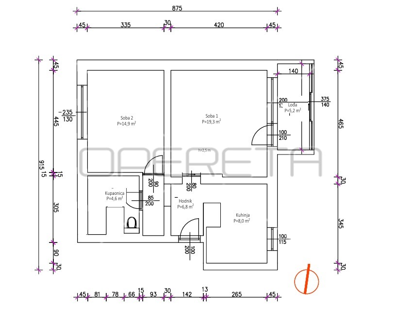 Квартира, 59 м², 161 542$ — FAKTOR