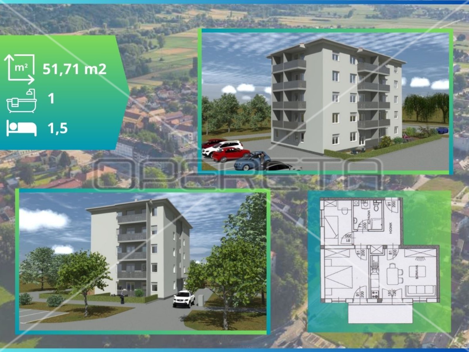 Квартира, 51 м², 126 201$ — FAKTOR