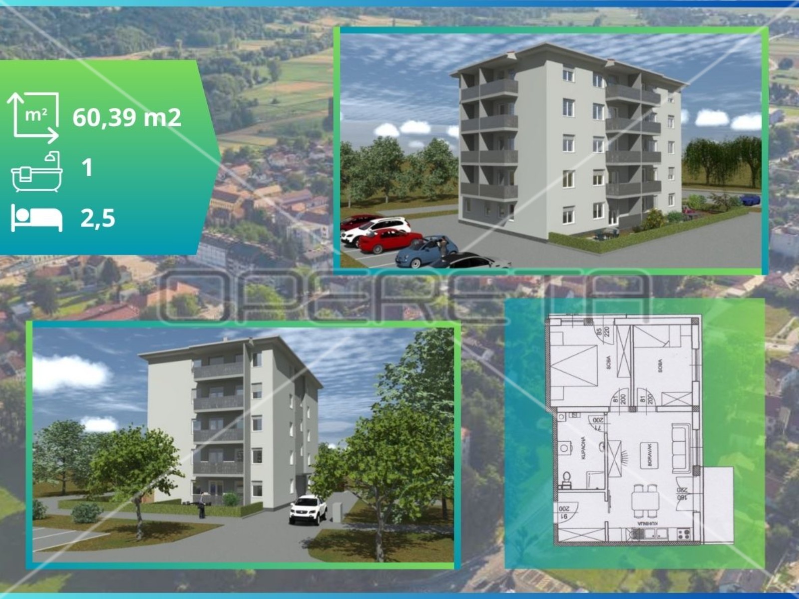 Квартира, 60 м², 159 979$ — FAKTOR