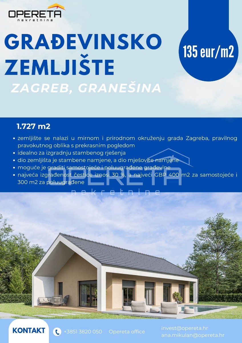 Ruščenica, Granešina, 1.727,00 m2, 233.145,00 EUR