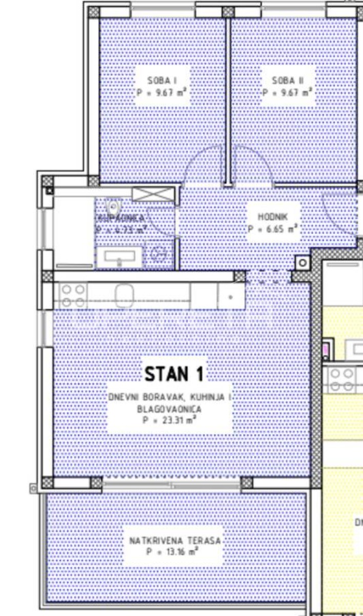 Prodaja, Stan, Murvica, Murvica, 2s, 73m2