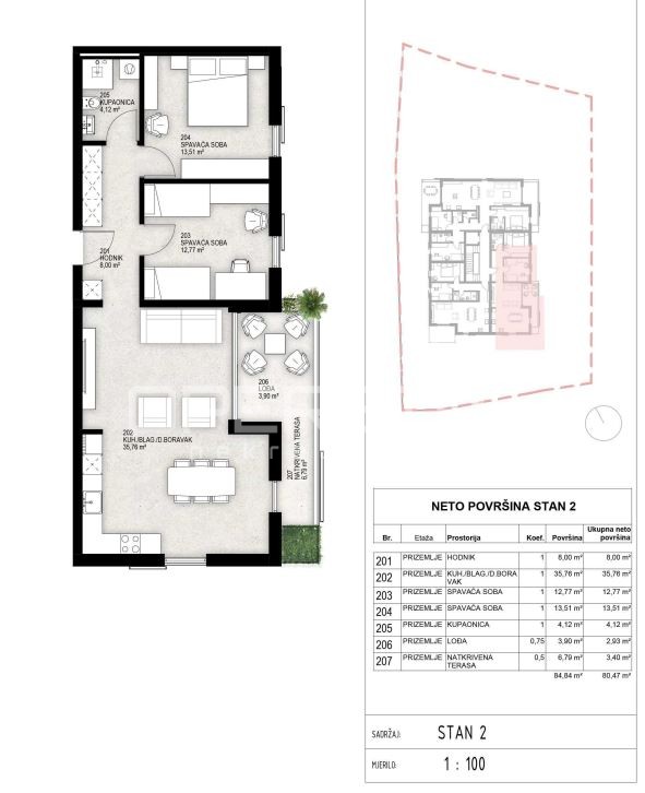 Sale, Flat, Sinj, Sinj, 2,5r, 80m2