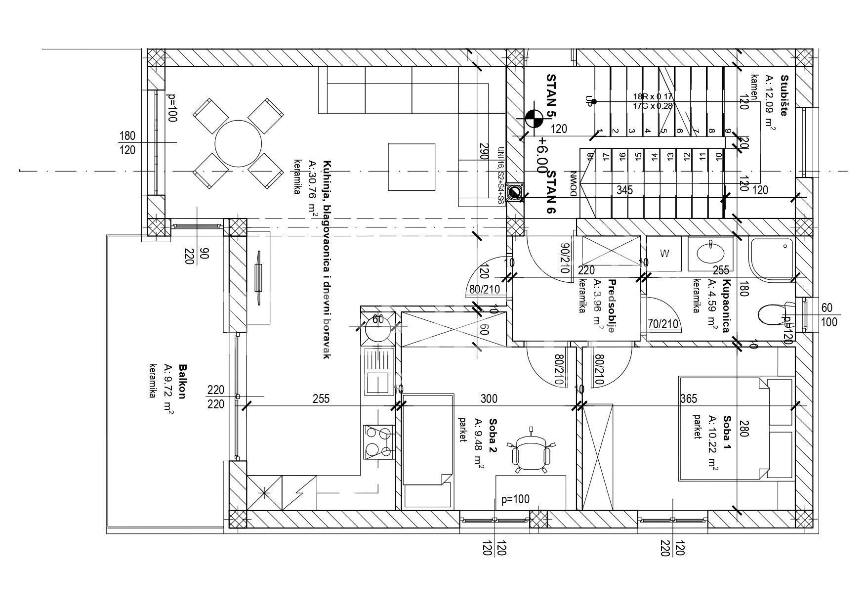 Prodaja, Stan, Viškovo, Viškovo, 3s, 68m2