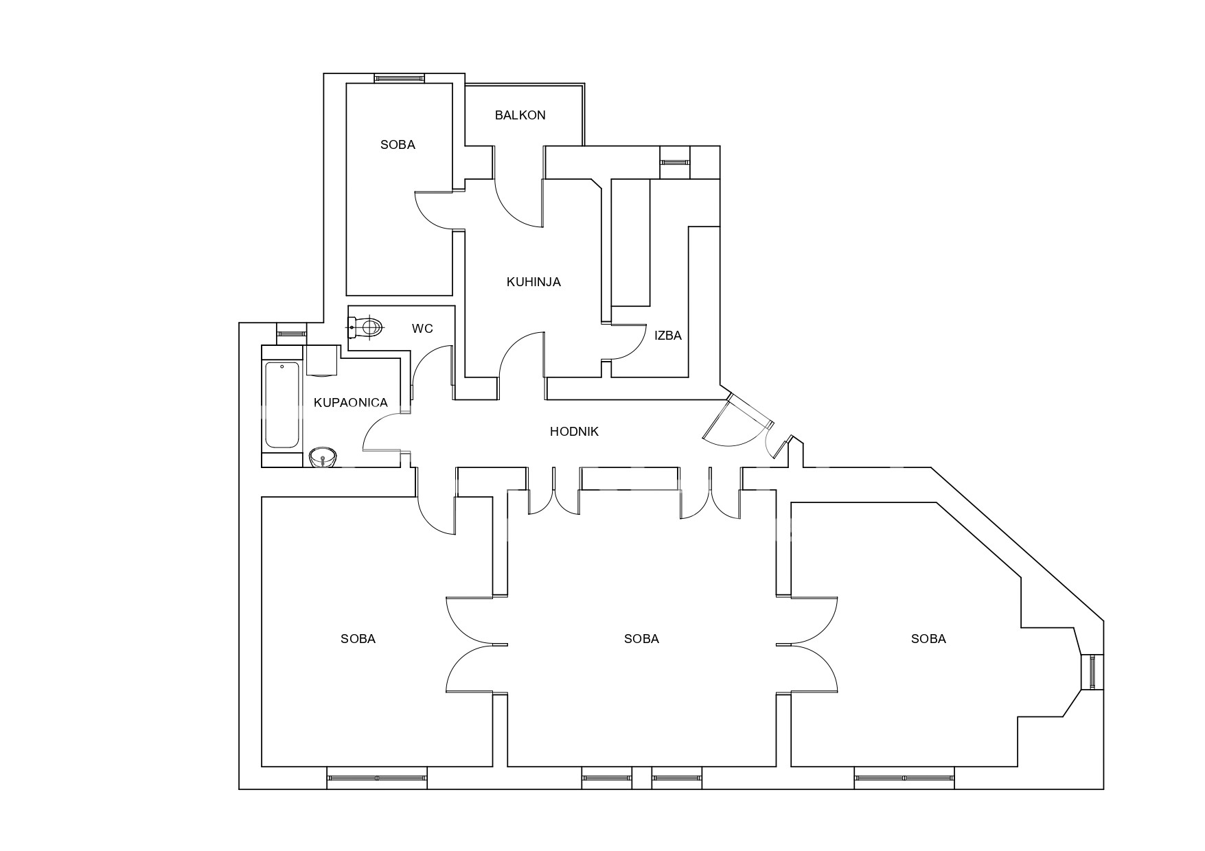 Prodaja, Stan, Donji grad, Žerjavićeva, 4s, 124m2