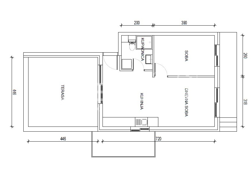 Prodaja, Stan, Klara, Mrkšina, 2s, 52m2