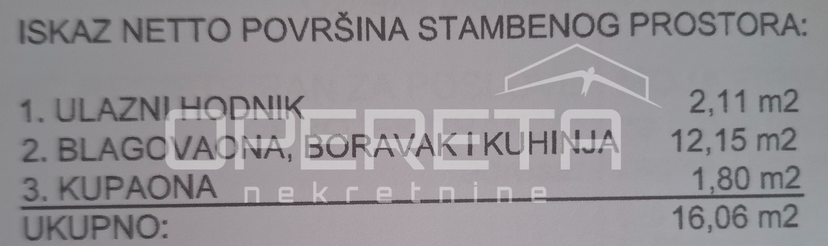 Prodaja, Stan, Volovčica, Kriška, Garsonjera, 16m2