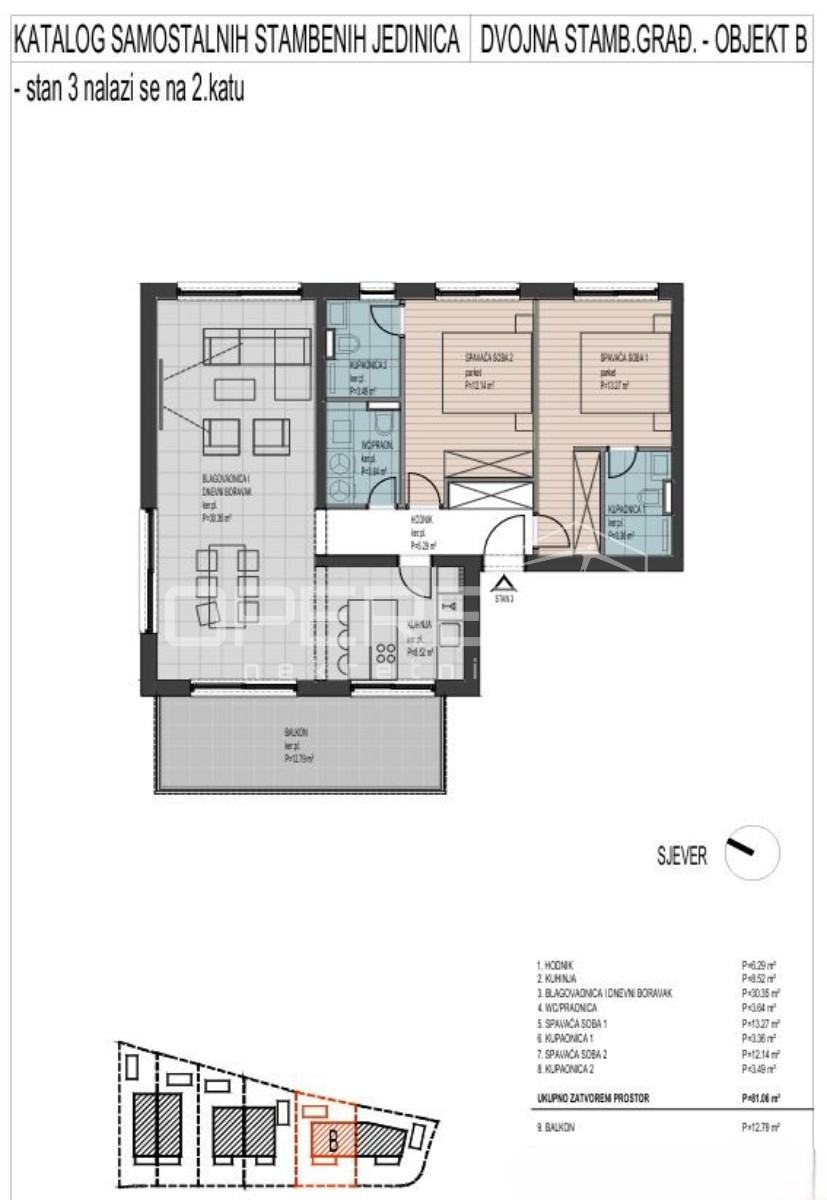 Prodaja, Stan, Čiovo, Planikovica, 2,5s, 107m2