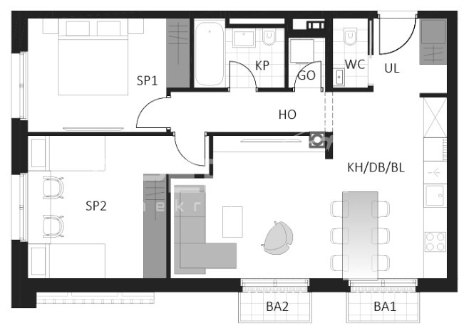 Sale, Flat, Delnice, Lujzijana ulica, 3r, 69m2