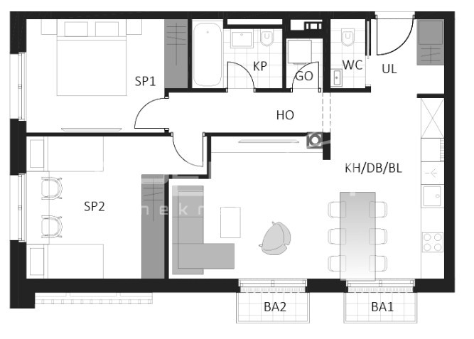 Sale, Flat, Delnice, Lujzijana ulica, 3r, 69m2