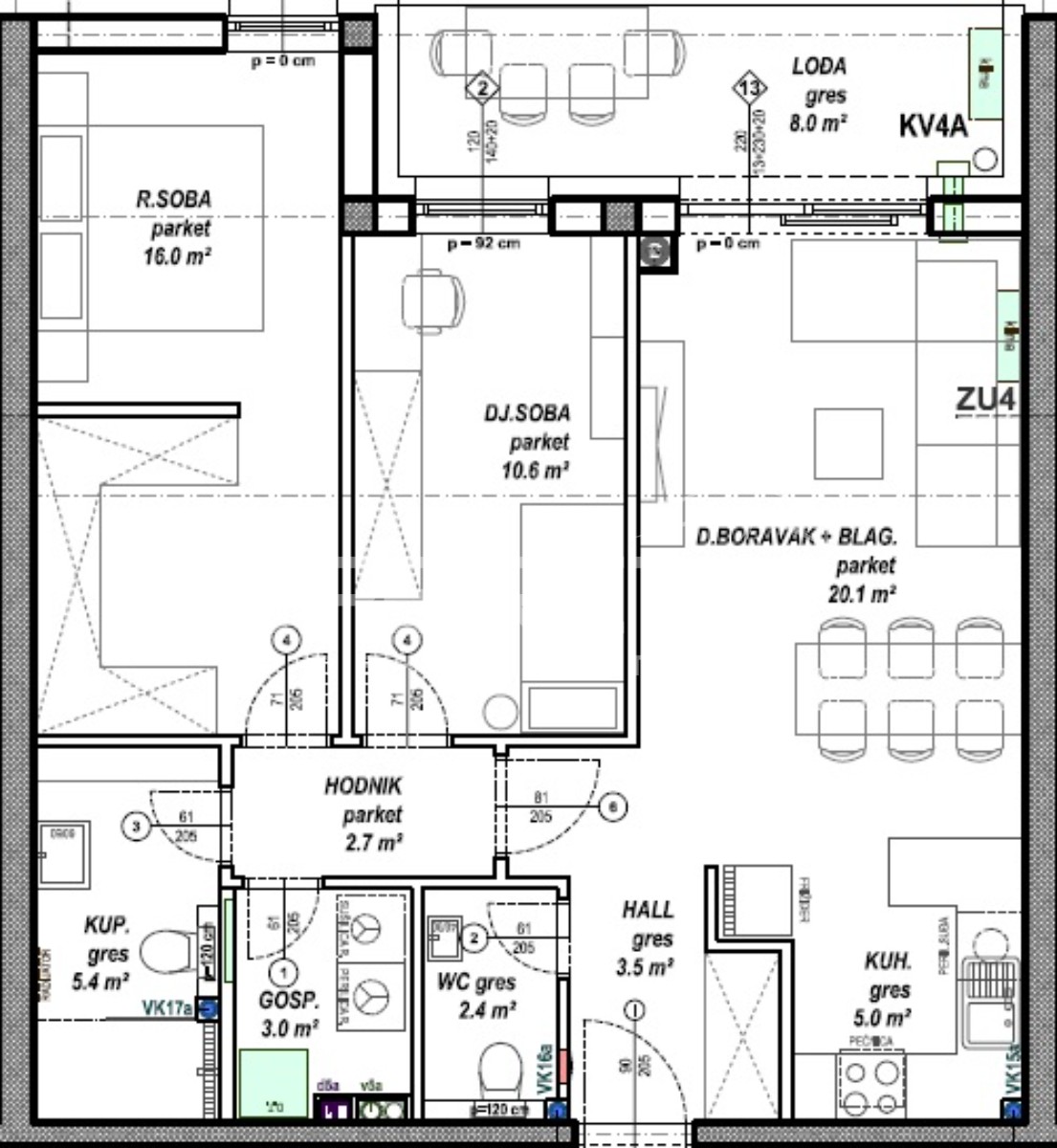 Sale, Apartment, Globetka, Vukovarska, 2,5r, 68m2