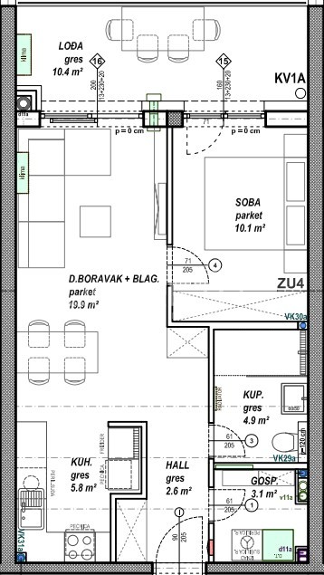 Prodaja, Stan, Globetka, Vukovarska, 1,5s, 46m2