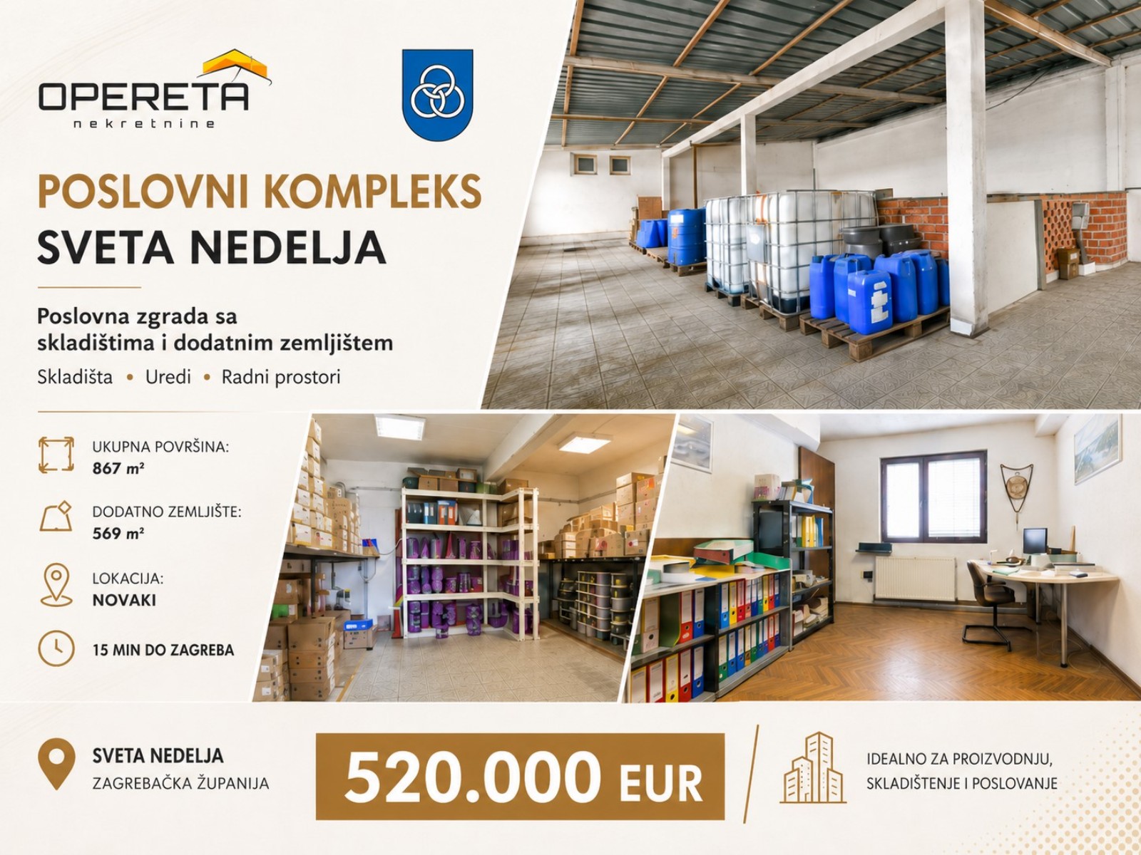 Sale, Commercial building, Novaki, Industrijska ulica, 867m2