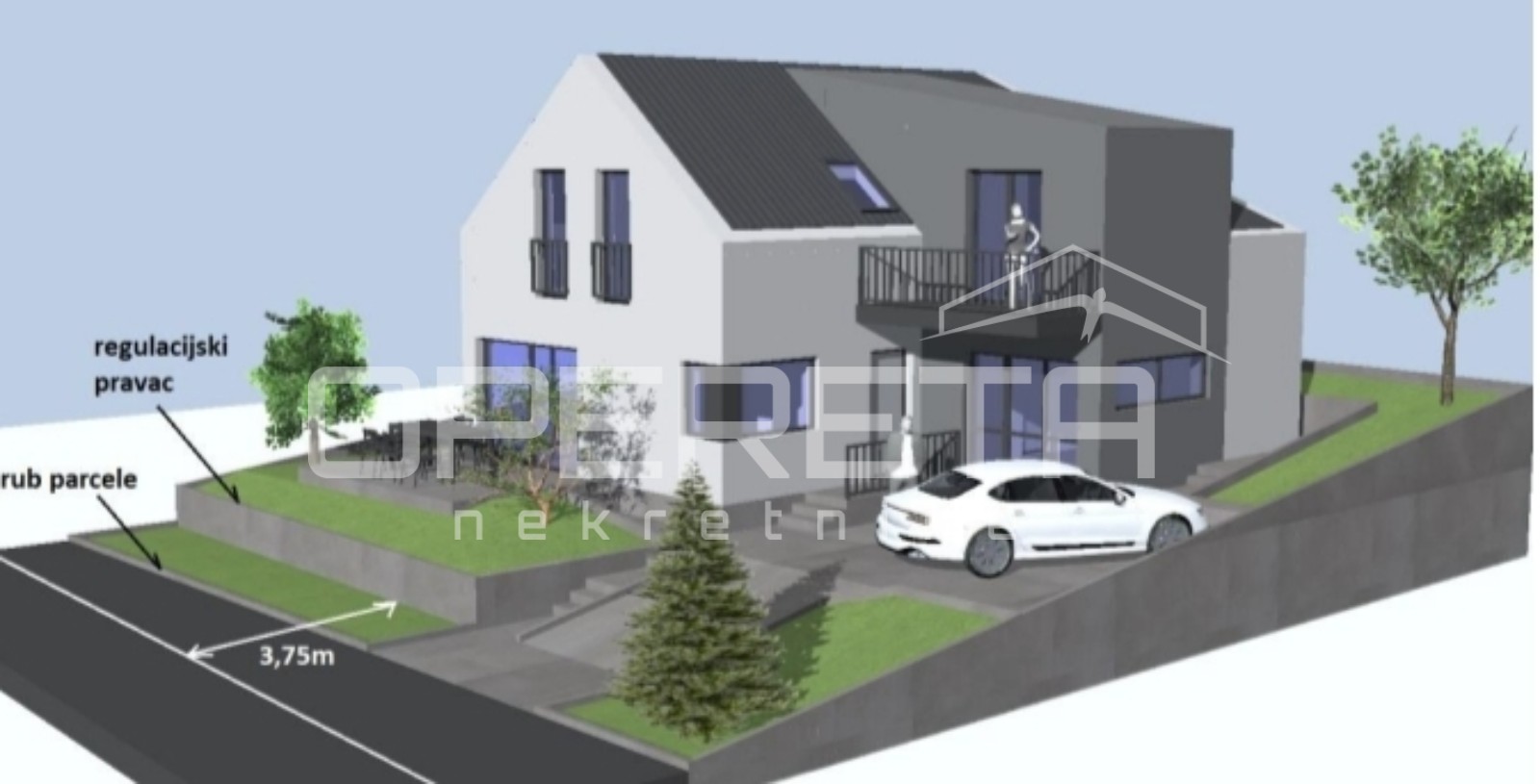 Prodaja, Zemljište, Projekt s građevinskom dozvolom za gradnju samostojeće katne